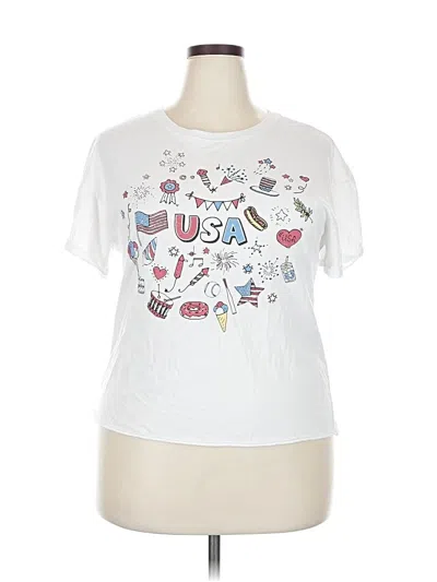 Pre-owned Modern Lux Short Sleeve T-shirt In White