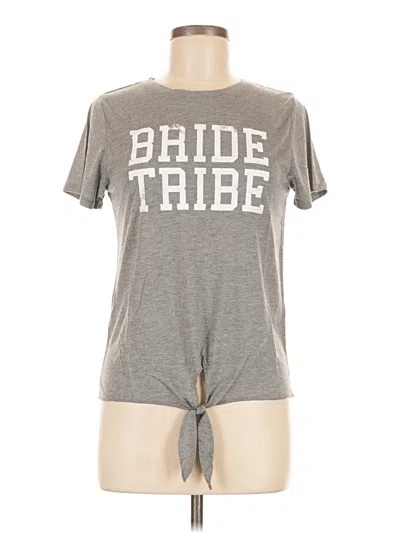 Pre-owned Modern Lux Short Sleeve T-shirt In Gray