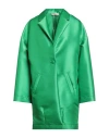 Modern Mo. De. Rn Woman Overcoat Green Size 6 Polyester In Green
