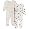 Modern Moments™ By Gerber 2-pack Unisex Tight Fitting Footless Pajamas In Blue Plaid