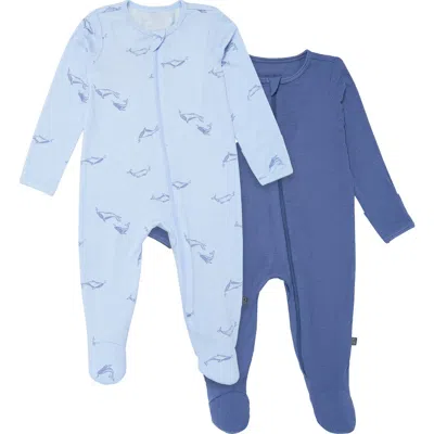 Modern Moments™ By Gerber Babies'  Blue Whale Sleep 'n Play With Mittens In Light Blue Whale