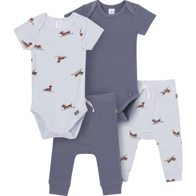 Modern Moments™ By Gerber Babies'  Bodysuit And Pant Sets In Blue