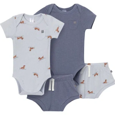 Modern Moments™ By Gerber Babies'  Bodysuits And Shorties Set In Blue