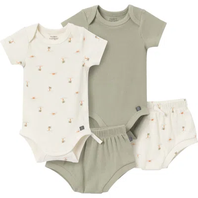 Modern Moments™ By Gerber Kids'  Bodysuits & Shorts 4-pack Set