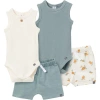 Modern Moments™ By Gerber Babies'  Bodysuits & Shorts Set In Green