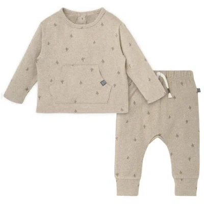 Modern Moments™ By Gerber Babies'  Brushed Hacci Top And Pant Set In Nude