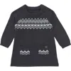 Modern Moments™ By Gerber Dark Grey Heather Fair Isle Dress In Dark Grey Heather