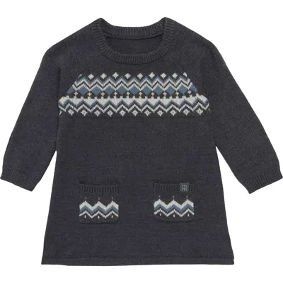 Modern Moments™ By Gerber Babies'  Dark Grey Heather Fair Isle Dress
