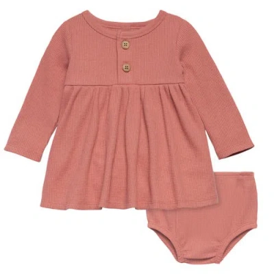 Modern Moments™ By Gerber Babies'  Dress & Diaper Cover Set In Dark Pink