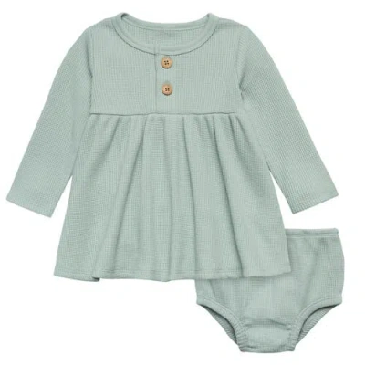 Modern Moments™ By Gerber Babies'  Dress & Diaper Cover Set In Medium Sky