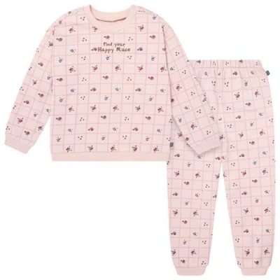 Modern Moments™ By Gerber Kids'  Drop Shoulder Sweatshirt And Sweatpant Set In Pink