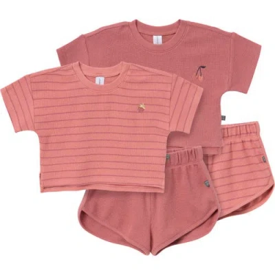 Modern Moments™ By Gerber Babies'  Drop Shoulder Top And Shorts Set In Pink
