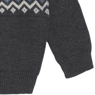 Modern Moments™ By Gerber Babies'  Fair Isle Cardigan Sweater In Dark Grey Heather