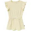 Modern Moments™ By Gerber Babies'  Flutter Sleeve Romper In Dusty Yellow Floral