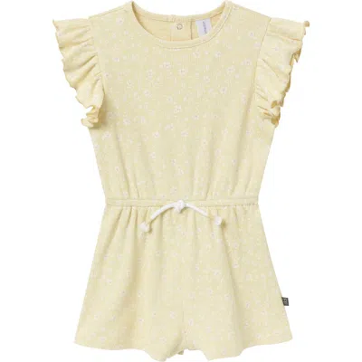 Modern Moments™ By Gerber Babies'  Flutter Sleeve Romper In Dusty Yellow Floral