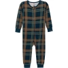 Modern Moments™ By Gerber Babies'  Hacci Comfort Unionsuit In Navy Plaid