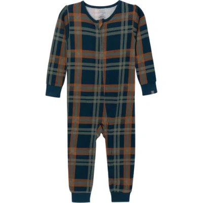 Modern Moments™ By Gerber Babies'  Hacci Comfort Unionsuit In Navy Plaid
