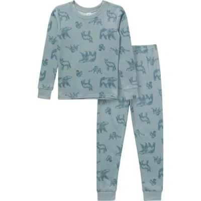 Modern Moments™ By Gerber Kids'  Hacci Sung Fit Footless Pajama Set In Blue