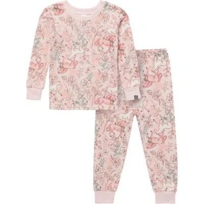 Modern Moments™ By Gerber Kids'  Hacci Sung Fit Footless Pajama Set In Pink