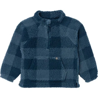Modern Moments™ By Gerber Babies'  Half-zip Pullover In Navy Plaid