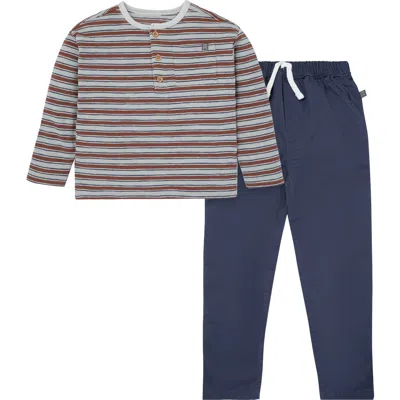 Modern Moments™ By Gerber Kids'  Henley Top And Pant Set In Blue