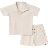 Modern Moments™ By Gerber Babies'  Johnny Collar Shirt And Shorts Set In Beige