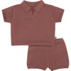 Modern Moments™ By Gerber Babies'  Johnny Collar Sweater Knit Set In Brown