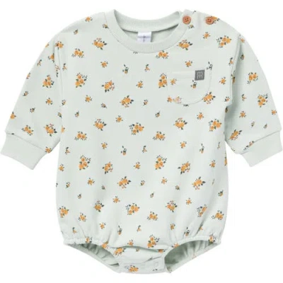 Modern Moments™ By Gerber Babies'  Long Sleeve Bubble Romper With Accent Pocket In Blue