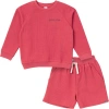 Modern Moments™ By Gerber Babies'  Long Sleeve Top And Shorts Set In Dusty Red