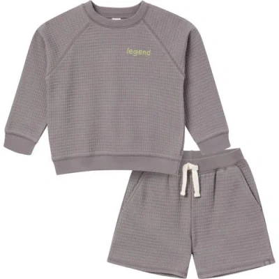 Modern Moments™ By Gerber Kids'  Long Sleeve Top And Shorts Set In Gray