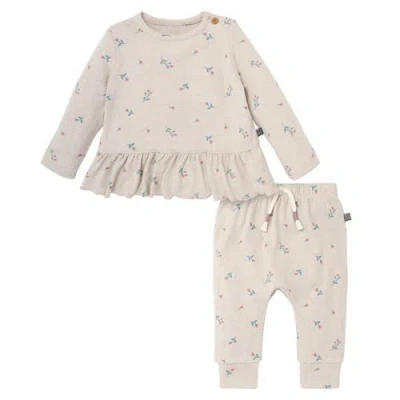 Modern Moments™ By Gerber Babies'  Peplum Top And Pants Set In Neutral
