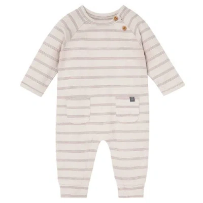 Modern Moments™ By Gerber Babies'  Raglan Sleeve Long Leg Romper In Brown