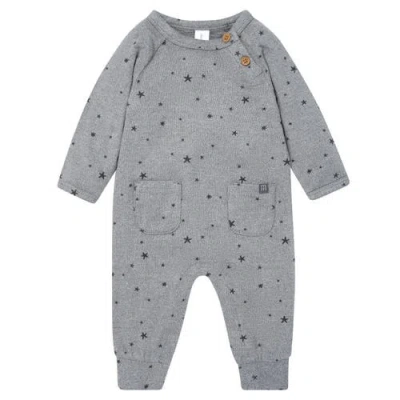 Modern Moments™ By Gerber Babies'  Raglan Sleeve Long Leg Romper In Gray