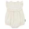 Modern Moments™ By Gerber Babies'  Ruffle Bubble Romper In Light Taupe Stripe
