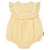 Modern Moments™ By Gerber Babies'  Ruffle Bubble Romper In Light Yellow Vine Flower