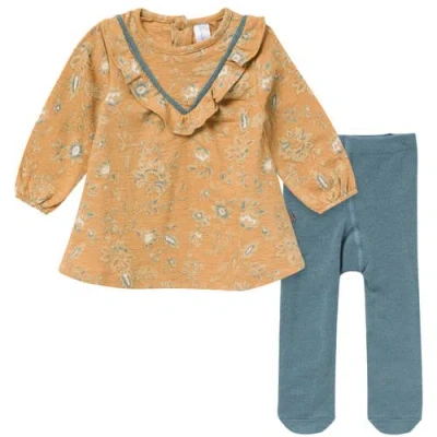 Modern Moments™ By Gerber Babies'  Ruffle Dress And Tights Set In Multi