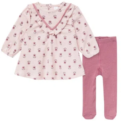 Modern Moments™ By Gerber Babies'  Ruffle Dress And Tights Set In Pink