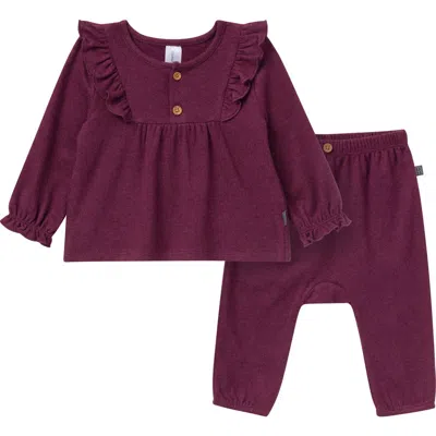Modern Moments™ By Gerber Babies'  Ruffle Top And Pant Set In Purple