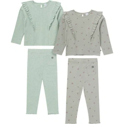 Modern Moments™ By Gerber Babies'  Ruffle Tops And Leggings Set In Gray