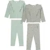 Modern Moments™ By Gerber Kids'  Ruffle Tops And Leggings Set In Green