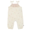 Modern Moments™ By Gerber Sleeveless Ruffle Romper In Beige Cherry Stripe