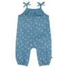 Modern Moments™ By Gerber Babies'  Sleeveless Ruffle Romper In Dk Teal Aster Flower