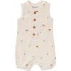Modern Moments™ By Gerber Babies'  Sleeveless Short Romper In Beige Sailboat