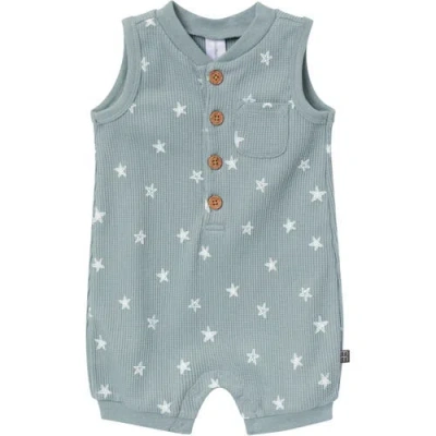 Modern Moments™ By Gerber Babies'  Sleeveless Short Romper In Medium Teal Starfish