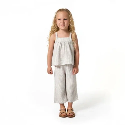 Modern Moments™ By Gerber Babies'  Top And Cropped Pants Set In Light Blue Stripe