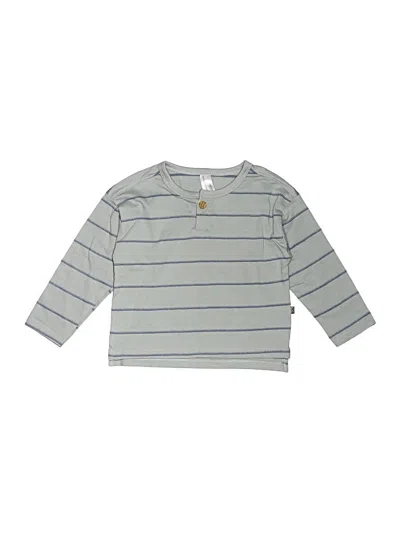 Pre-owned Modern Moments Kids' Long Sleeve Henley In Gray