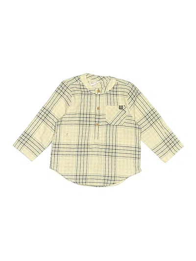 Pre-owned Modern Moments Kids' Long Sleeve Henley In Yellow