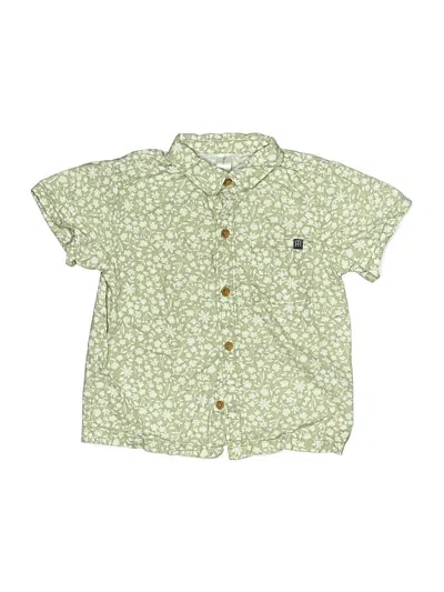 Pre-owned Modern Moments Kids' Short Sleeve Button Down Shirt In Green