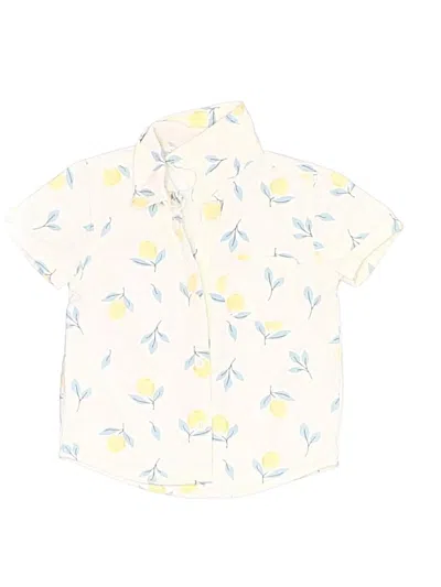 Pre-owned Modern Moments Kids' Short Sleeve Button Down Shirt In Yellow