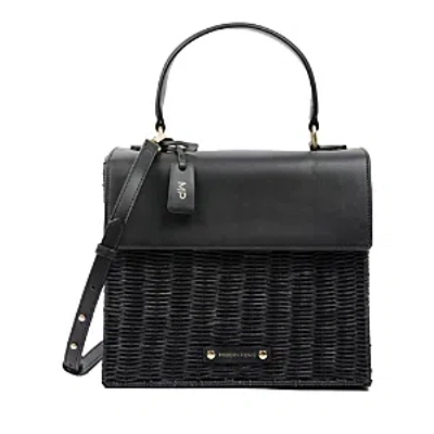 Modern Picnic Luncher Wicker Lunch Box In Black Wicker